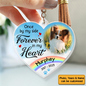 Pet Memorial Gift Forever In My Heart Acrylic Keychain