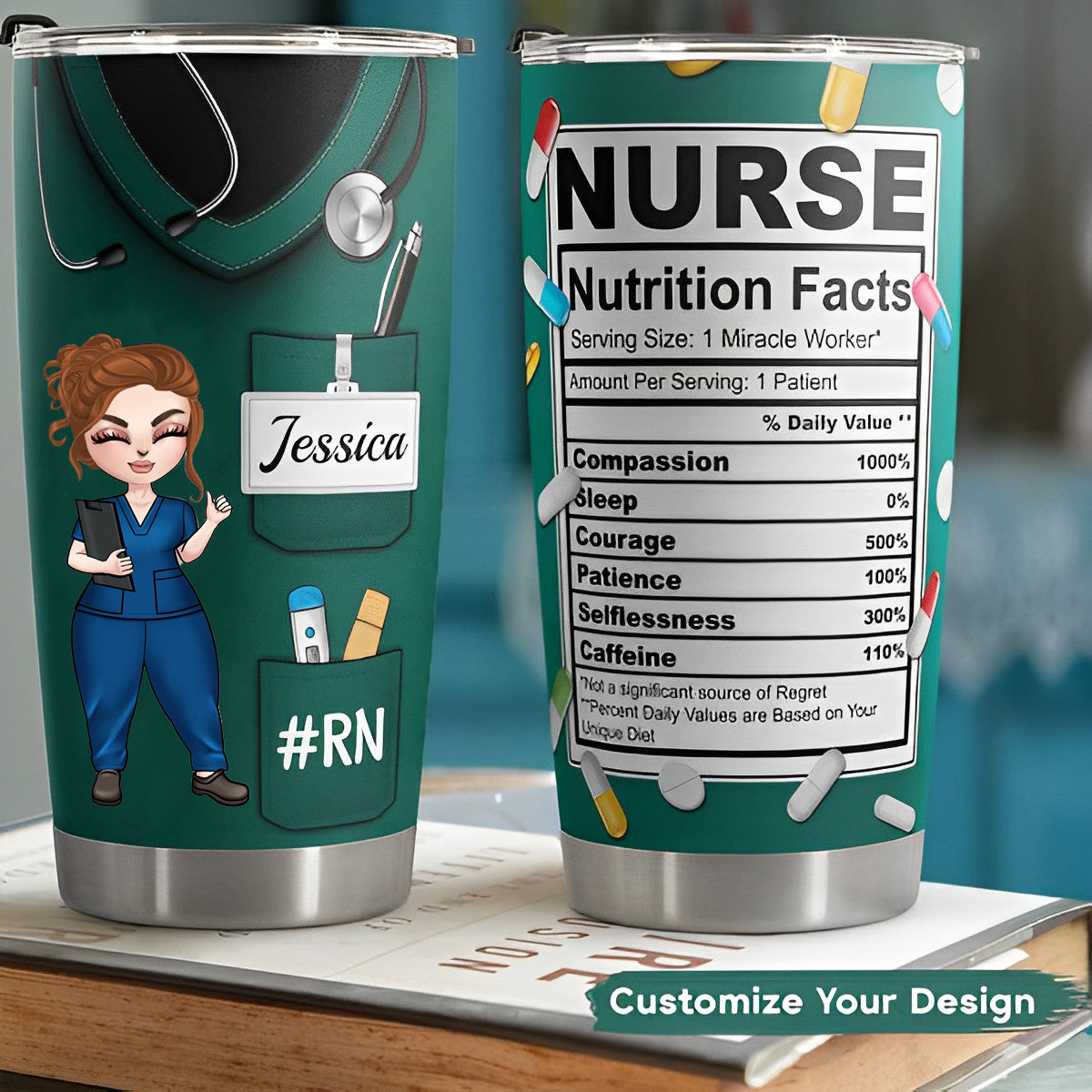 Nurse Nutrition Facts New Version - Personalized Tumbler Cup - Gift Fo ...