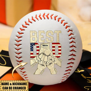 Best Dad - Personalized Baseball - Gift For Dad