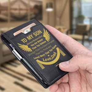 Dad To Son - Loved More Than You Know - Wallet with Money Clip