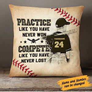 Personalized Love Baseball Pillow