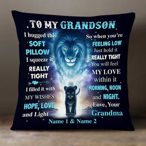 Personalized Mom Grandma Granddaughter Daughter Dad Grandpa Son Lion Pillowcase