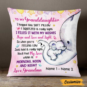 Personalized Elephant Mom Grandma Daughter Granddaughter Pillowcase