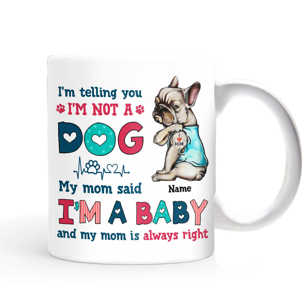 Personalized Dog Mom Baby Mug