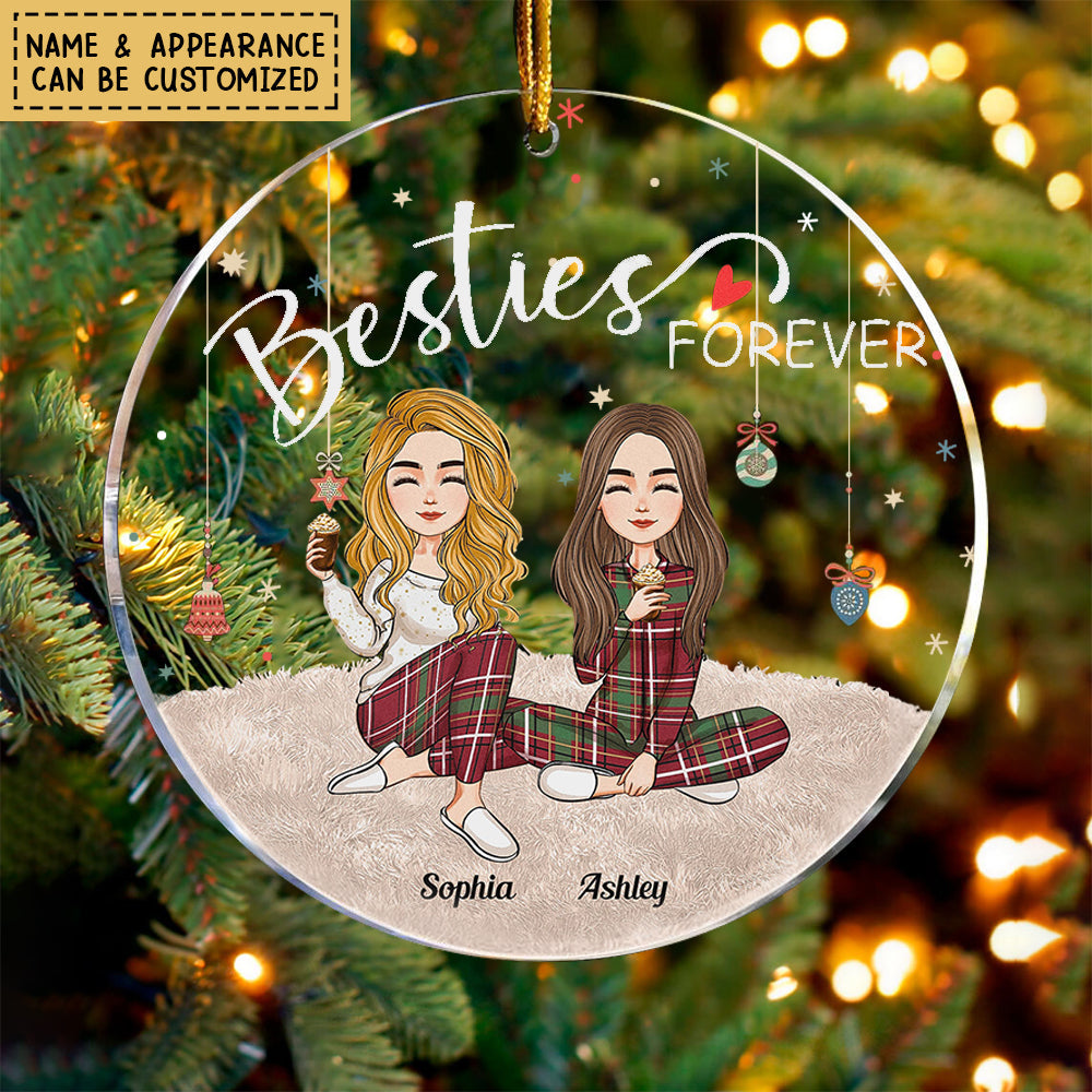 Besties Forever - Personalized Circle Acrylic Ornament