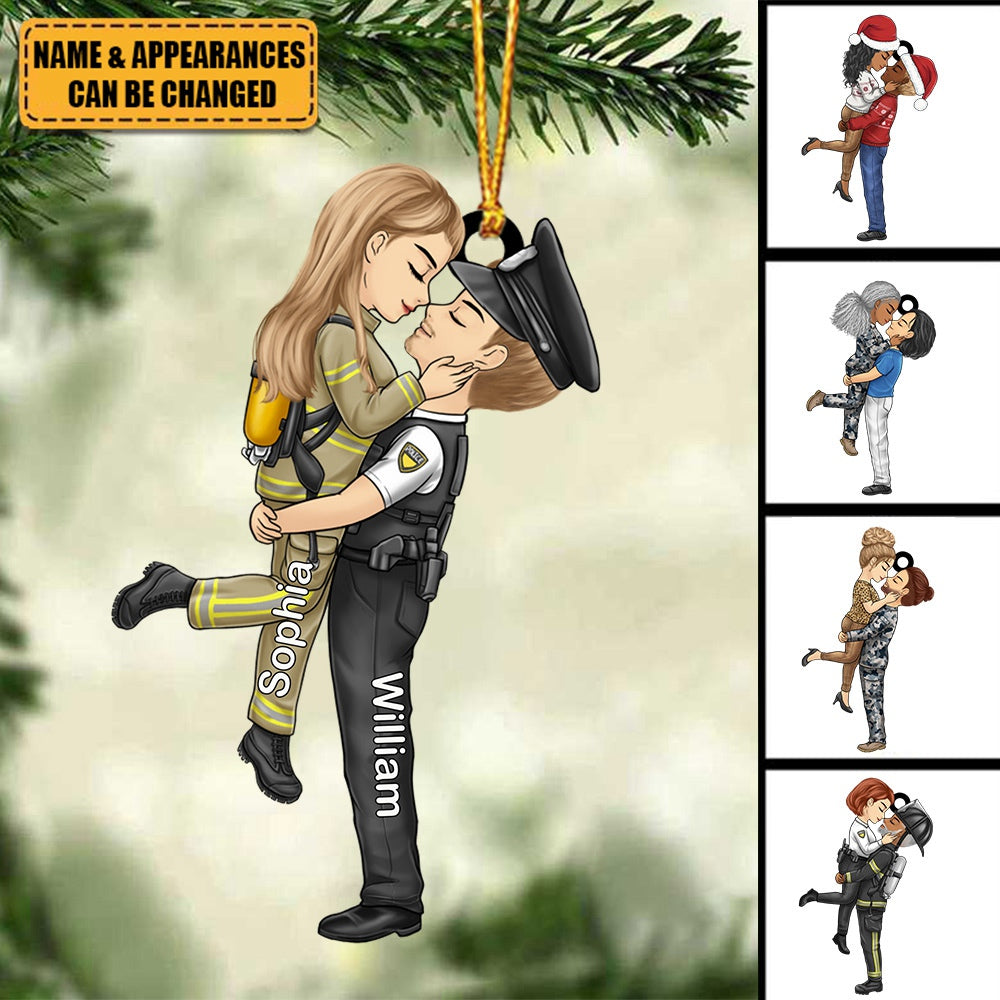 Couple Personalized Christmas Ornament - Christmas Gift For Husband Wife, Anniversary, Occupations