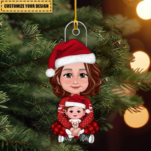 Grandma & Grandkid Christmas Gift For Granddaughter Grandson Personalized Ornament