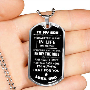 Dad To Son - Enjoy The Ride - Necklace