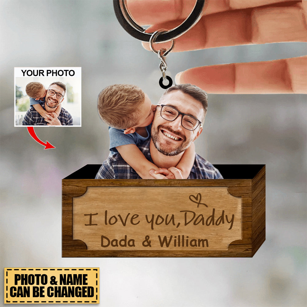 Personalized Keychain - I Love You Daddy - Perfect Father's Day Gift