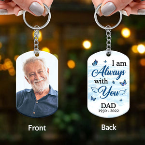 Carry You With Me Family Memorial Photo Insert Remembrance Keepsake Personalized Acrylic Keychain