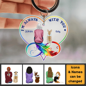 Dog Memorial Gift I'm Always With You Acrylic Keychain