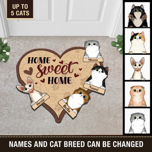 Home Sweet Home Cat Custom Shaped Doormat