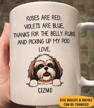 Roses are Red Violets Are Blue, Personalized Mug, Custom Gift for Dog Lovers