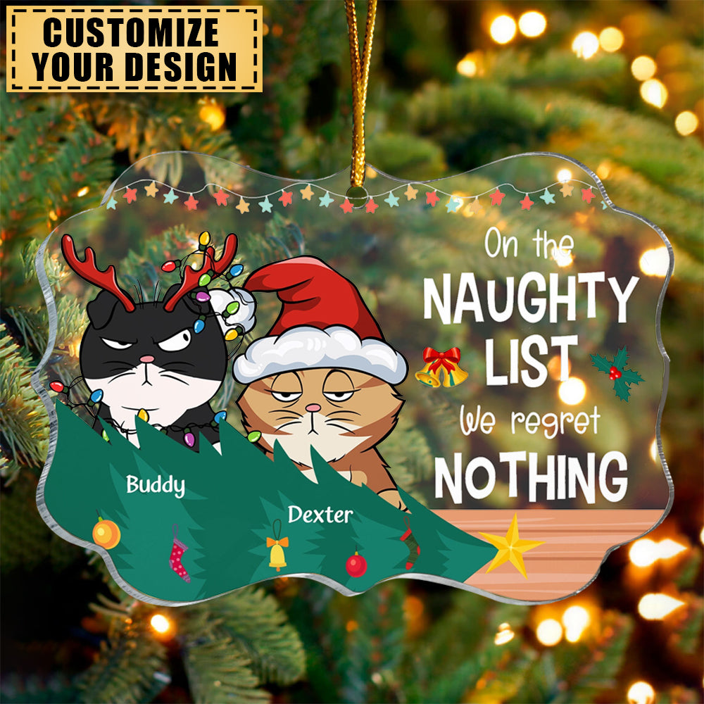 Naughty List -The best gift for cat owners - Personalized Acrylic Ornament