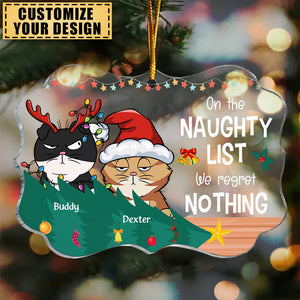 Naughty List -The best gift for cat owners - Personalized Acrylic Ornament