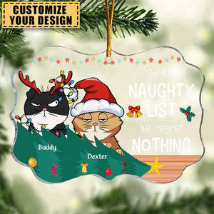 Naughty List -The best gift for cat owners - Personalized Acrylic Ornament