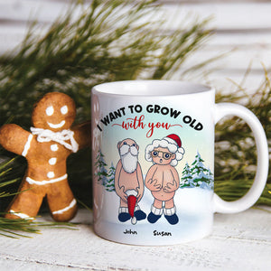 I Want To Grow Old With You, Santa Couple White Mug