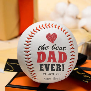 Personalized Best Dad Ever Red Heart Father's Day