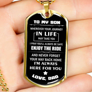 Dad To Son - Enjoy The Ride - Necklace