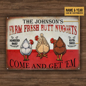 Personalized Chicken Nuggets Come Customized Classic Metal Signs