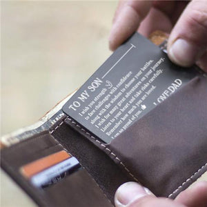 Dad To Son - Listen To Your Heart - Engraved Wallet Card