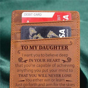 Mom To Daughter - Never Lose - Money Clip Wallet