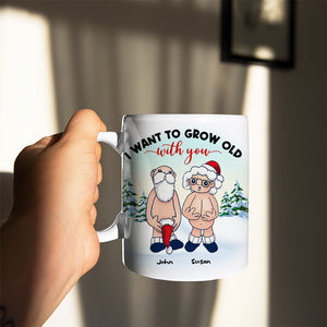 I Want To Grow Old With You, Santa Couple White Mug