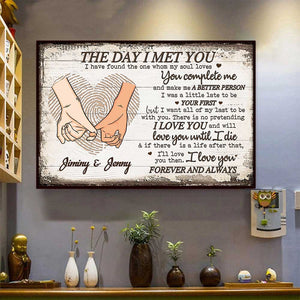 Personalized Horizontal Poster Love You Forever And Always - Gift For Couples, Husband Wife