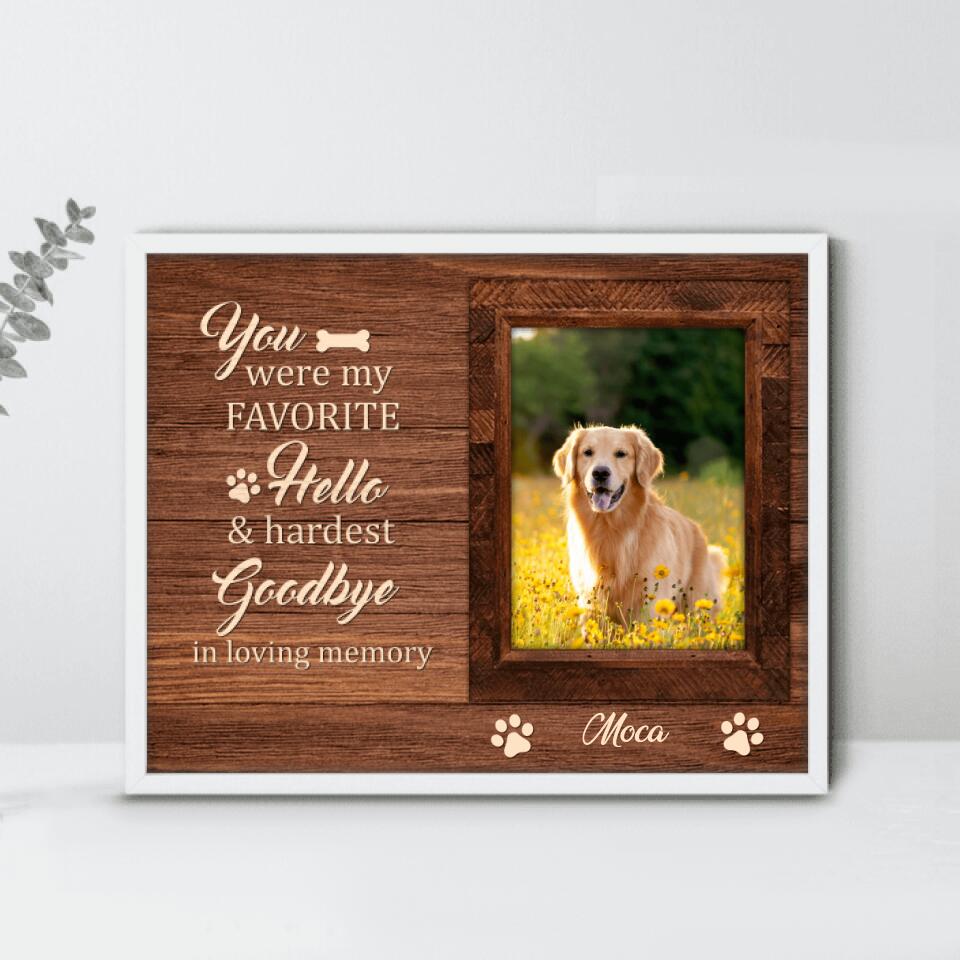 Custom Personalized Photo Memorial Dog Poster - Memorial Gifts For Dog ...