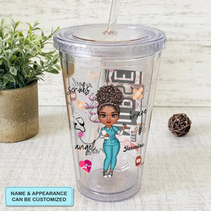 Personalized Acrylic Tumbler - Birthday, Nurse's Day Gift For Nurse, CNA, CMA, Doctor - Nurse Life Scrubs