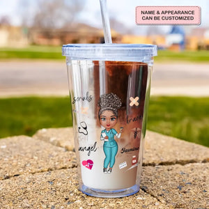 Personalized Acrylic Tumbler - Birthday, Nurse's Day Gift For Nurse, CNA, CMA, Doctor - Nurse Life Scrubs