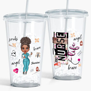 Personalized Acrylic Tumbler - Birthday, Nurse's Day Gift For Nurse, CNA, CMA, Doctor - Nurse Life Scrubs