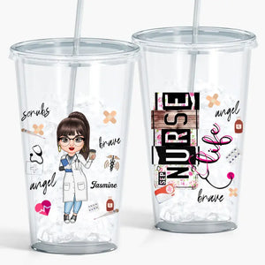 Personalized Acrylic Tumbler - Birthday, Nurse's Day Gift For Nurse, CNA, CMA, Doctor - Nurse Life Scrubs