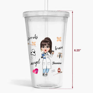 Personalized Acrylic Tumbler - Birthday, Nurse's Day Gift For Nurse, CNA, CMA, Doctor - Nurse Life Scrubs