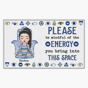 Personalized Custom Doormat - Home Decor Gift For Yoga Lover - Check Yo Energy