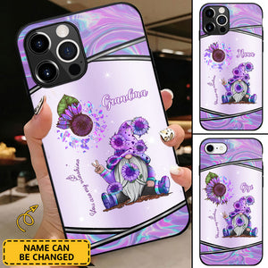 PERSONALIZED Phone Case HOLOGRAM SUNFLOWER GRANDMA- MOM doll, YOU ARE MY SUNSHINE Butterfly