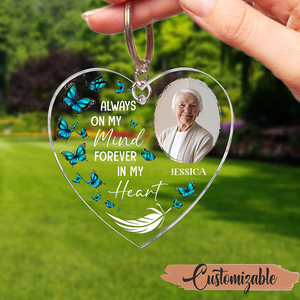 (Photo Inserted) Always On My Mind - Personalized Custom Shaped Acrylic Keychain