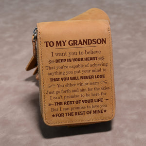 To Granddaughter - Deep in Your Heart - Engraved Wallet