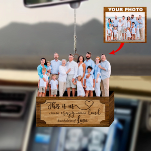 Personalized Car Hanging Ornament - Gift For Family - Custom Your Photo Car Hanging