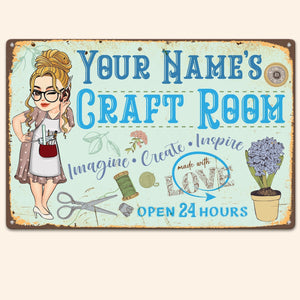 Craft Room - Personalized Metal Sign - Birthday Gift For Her, Girl, Woman, Sewing Lover