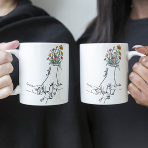 Holding Mom's/Dad's Hand - Personalized Mug