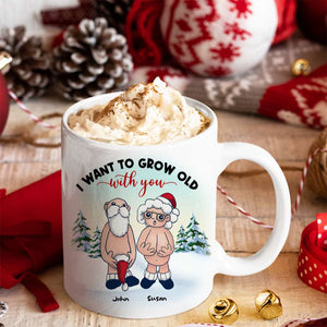 I Want To Grow Old With You, Santa Couple White Mug