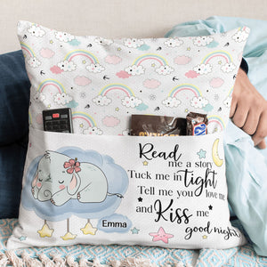 Kiss Me Good Night - Personalized Pocket Pillow