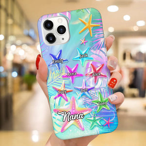 Summer Vibe Beach Colorful Starfish Grandma Auntie Mom Kids Personalized Phone Case