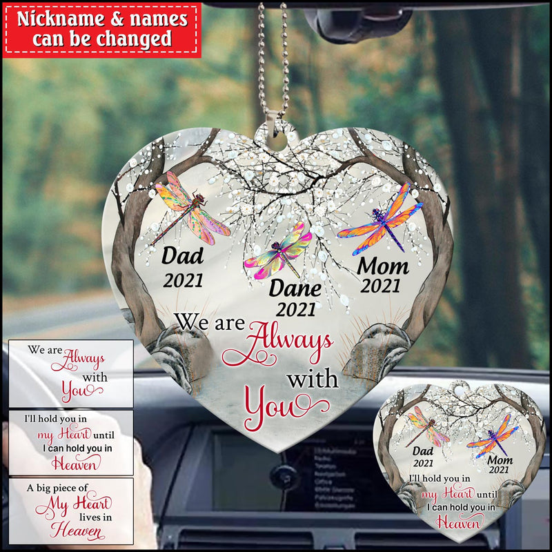 Memorial Dragonflies The Moment Your Heart Stopped Mine Changed Forever Personalized Car Ornament