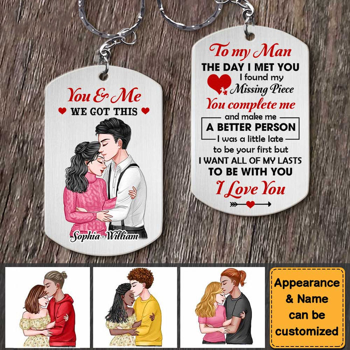 Gift For Couple The Day I Met You Stainless Steel Keychain