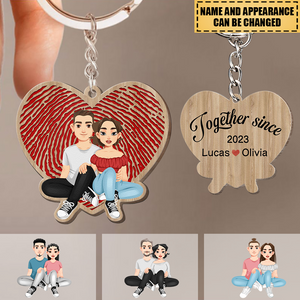 Together Since - Personalized Wooden Keychain