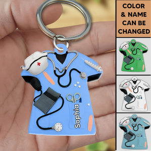 Personalized Nurse Scrubs Gift For Nurse Acrylic Keychain