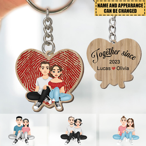 Together Since - Personalized Wooden Keychain