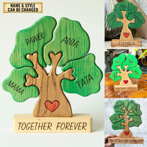 Wooden family tree family puzzle